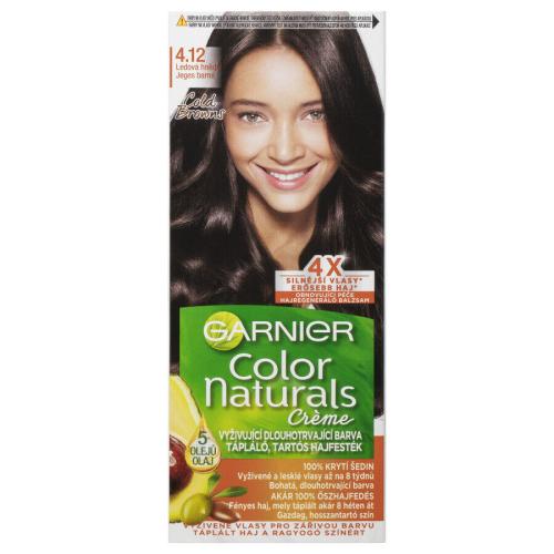 Garnier Color Naturals Créme 40 ml permanentní zářivá barva na vlasy pro ženy 4,12 Icy Brown