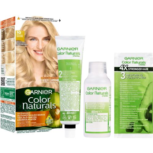 Garnier Color Naturals Créme 40 ml permanentní zářivá barva na vlasy pro ženy 10 Natural Ultra Light Blond