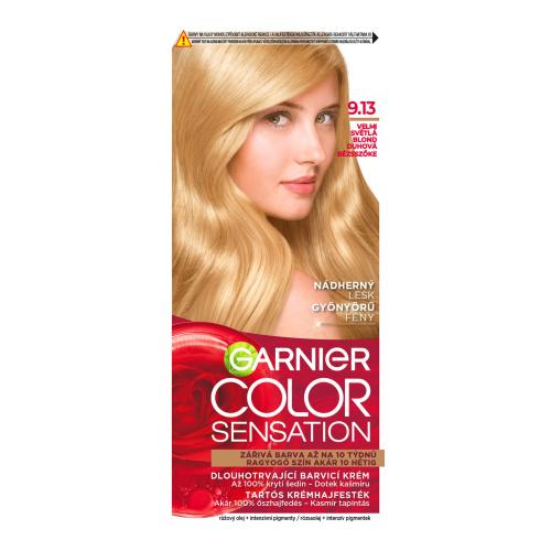 Garnier Color Sensation 40 ml permanentní barva na vlasy pro ženy 9,13 Cristal Beige Blond