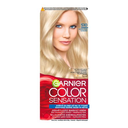 Garnier Color Sensation permanentní barva na vlasy S10 platinová blond, 60+40+10ml