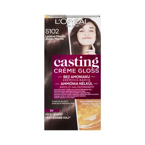 L'Oréal Paris Casting Creme Gloss 48 ml barva na vlasy pro ženy 5102 Iced Mocha