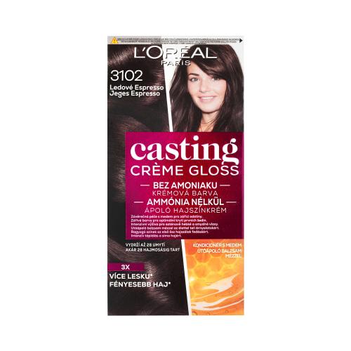 L'Oréal Paris Casting Creme Gloss semipermanentní barva na vlasy 3102 Ledové espresso, 48+72+60ml