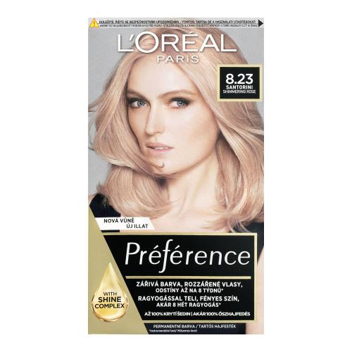 L'Oréal Paris Préférence 60 ml permanentní barva na vlasy pro ženy 8,23 Santorini