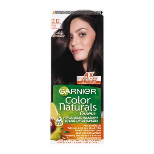 Garnier Color Naturals permanentní barva na vlasy 3.12 ledová tmavě hnědá, 60+40+12ml
