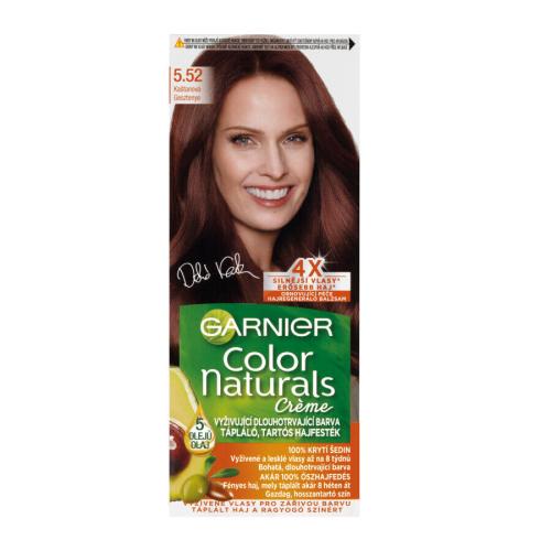 Garnier Color Naturals Créme 40 ml permanentní zářivá barva na vlasy pro ženy 5,52 Chestnut