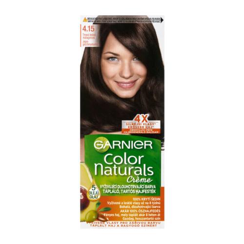 Garnier Color Naturals Créme 40 ml permanentní zářivá barva na vlasy pro ženy 4,15 Frosty Dark Mahogany