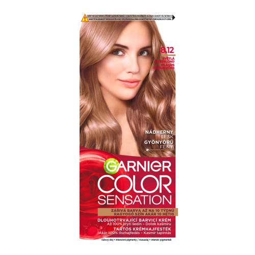 Garnier Color Sensation permanentní barva na vlasy 8.12 Světlá Roseblond, 60+40+10ml