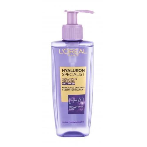 L'Oréal Paris Hyaluron Specialist Replumping Purifying Gel Wash 200 ml čisticí gel s kyselinou hyaluronovou pro ženy