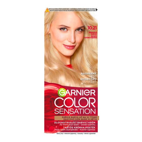 Garnier Color Sensation 40 ml permanentní barva na vlasy pro ženy 10,21 Pearl Blond