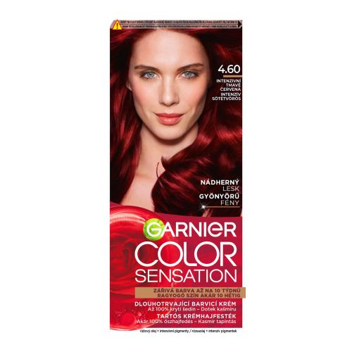 Garnier Color Sensation Permanentní barva na vlasy 4.60 intenzivní tmavě červená,60+40+10ml
