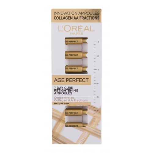 L'Oréal Paris Age Perfect 7 Day Cure Retightening Ampoules 7x1 ml zpevňující pleťové sérum pro zralou pleť pro ženy