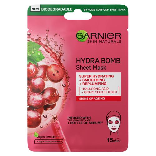 Garnier Skin Naturals Hydra Bomb vyhlazující plátýnková maska 28 g