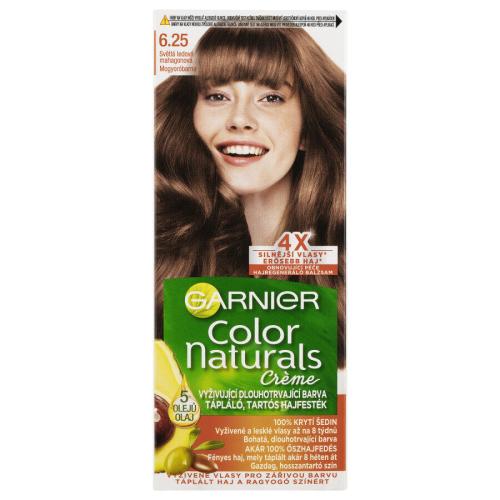 Garnier Color Naturals Créme 40 ml permanentní zářivá barva na vlasy pro ženy 6,25 Light Icy Mahogany