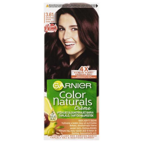 Garnier Color Naturals Créme 40 ml permanentní zářivá barva na vlasy pro ženy 3,61 Luscious Blackberry
