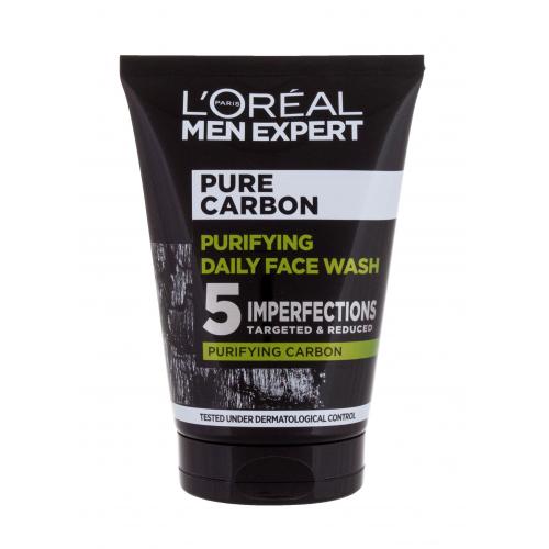 L'Oréal Paris Men Expert Pure Carbon Purifying Daily Face Wash 100 ml čisticí gel pro muže