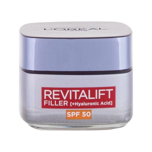 L'Oréal Paris Revitalift Filler HA SPF50 50 ml pleťový krém s kyselinou hyaluronovou pro ženy