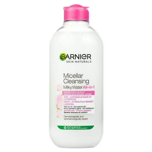 Garnier Skin Naturals micelární voda s obsahem hydratačního mléka pro suchou a citlivou pokožku 400 ml