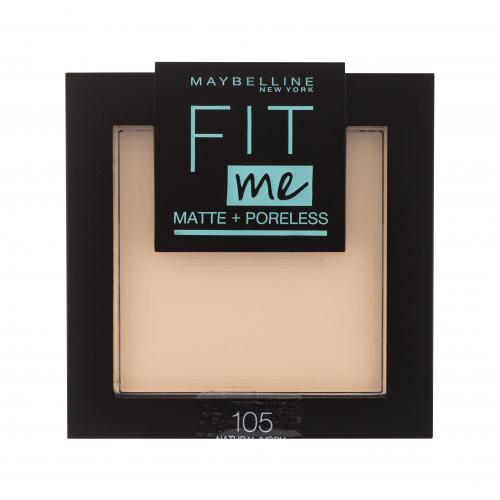 Maybelline Fit Me! Matte + Poreless 9 g kompaktní matující pudr pro ženy 105 Natural Ivory