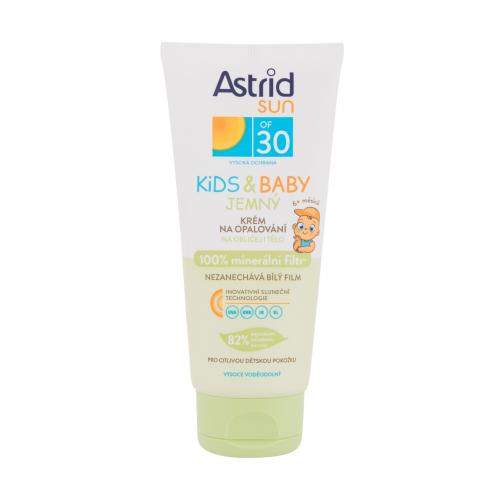 Astrid Sun Kids & Baby Soft Face and Body Cream SPF30 100 ml voděodolný opalovací krém s minerálním filtrem pro děti a kojence pro děti