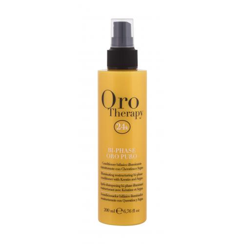 Fanola Oro Therapy Bi-Phase Oro Puro bezoplachový kondicionér ve spreji pro matné vlasy 200 ml