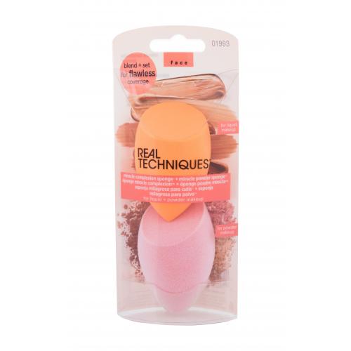 Real Techniques Miracle Complexion Sponge + Miracle Powder Sponge 2pcs houbička na make-up