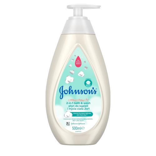 Johnson's® Cottontouch bublinková koupel a mycí gel 2 v 1 pro děti 500 ml