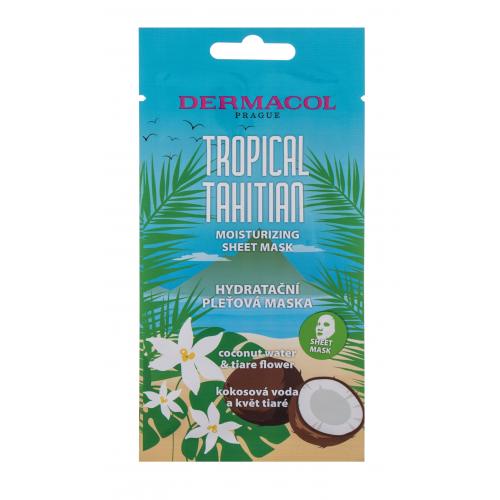 Dermacol Tropical Tahitian Moisturizing 1 ks hydratační textilní pleťová maska pro ženy