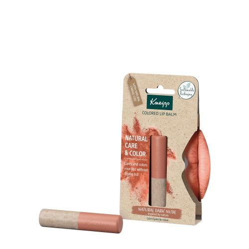 Kneipp Natural Care & Color barevný balzám na rty odstín Natural Dark Nude 3.5 g