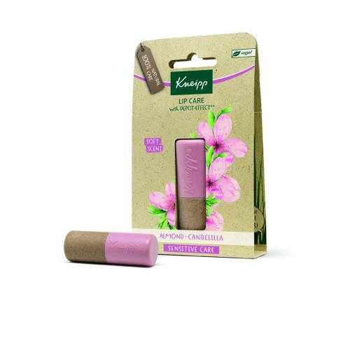Kneipp Lip Care Almond & Candelilla 4,7 g balzám pro citlivou pokožku rtů pro ženy