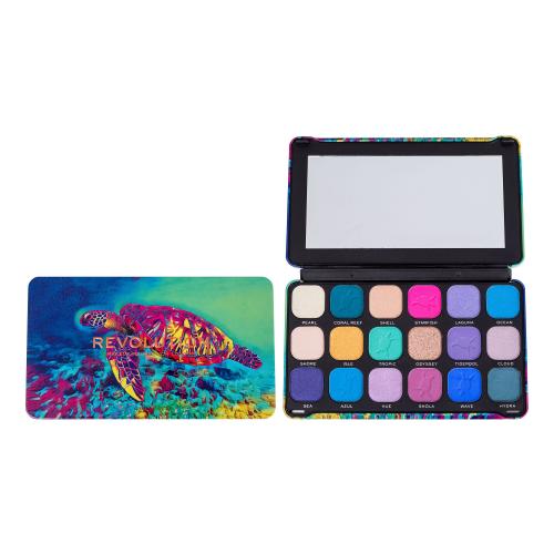 Makeup Revolution Forever Flawless paleta očních stínů odstín Hydra Turtle 18 x 1.1 g