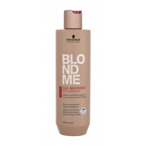 Schwarzkopf Professional Blond Me All Blondes Rich Shampoo 300 ml vyživující šampon pro hrubé a normální blond vlasy pro ženy