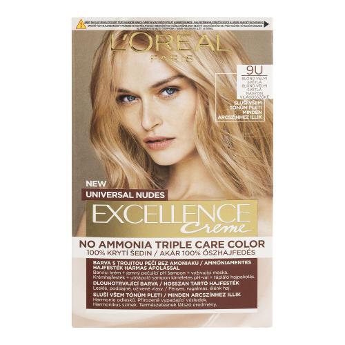 L'Oréal Paris Excellence Creme Universal Nudes permanentní barva na vlasy 9U Blond velmi světlá
