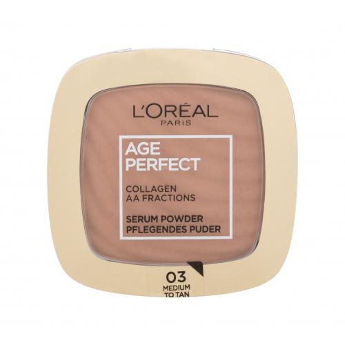 L’Oréal Paris Age Perfect fixační pudr s hydratačním účinkem odstín 03 Medium To Tan 9 g