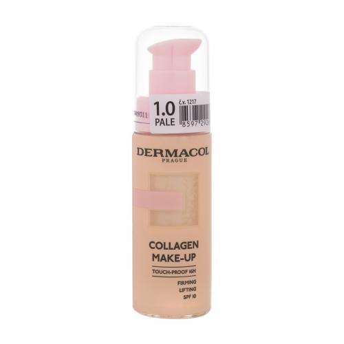 Dermacol Collagen Make-up SPF10 20 ml rozjasňující a hydratační make-up pro ženy Pale 1.0