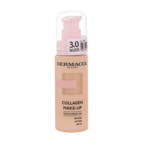 Dermacol Collagen Make-up SPF10 20 ml rozjasňující a hydratační make-up pro ženy Nude 3.0