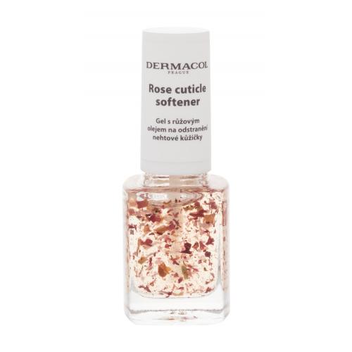 Dermacol Rose Cuticle Softener 12 ml gel s růžovým olejem pro odstranění nehtové kůžičky pro ženy