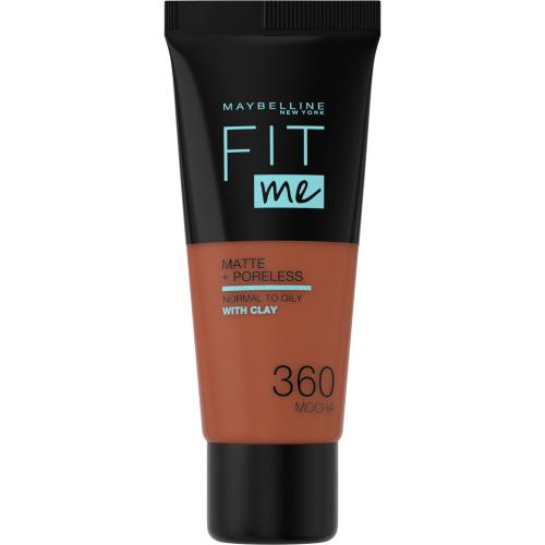 MAYBELLINE NEW YORK Fit Me! Matte+Poreless matující make-up pro normální a mastnou pleť odstín 360 Mocha 30 ml