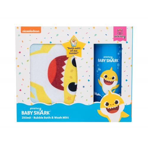 Pinkfong Baby Shark Gift Set dárková kazeta pro děti pěna do koupele 250 ml + mycí rukavice