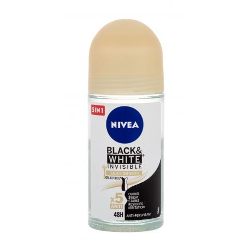 Nivea Black & White Invisible Silky Smooth 48h 50 ml antiperspirant pro citlivou pokožku po holení pro ženy