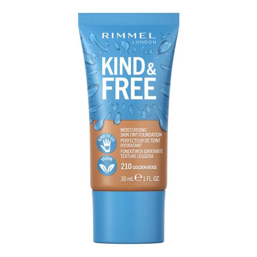 Rimmel London Kind & Free Skin Tint Foundation 30 ml hydratační make-up pro ženy 210 Golden Beige