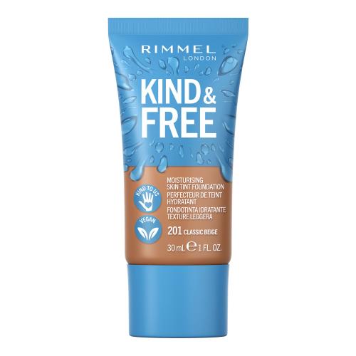 Rimmel London Kind & Free Skin Tint Foundation 30 ml hydratační make-up pro ženy 201 Classic Beige
