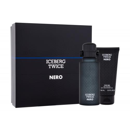 Iceberg Twice Nero dárková kazeta pro muže toaletní voda 125 ml + sprchový gel 100 ml