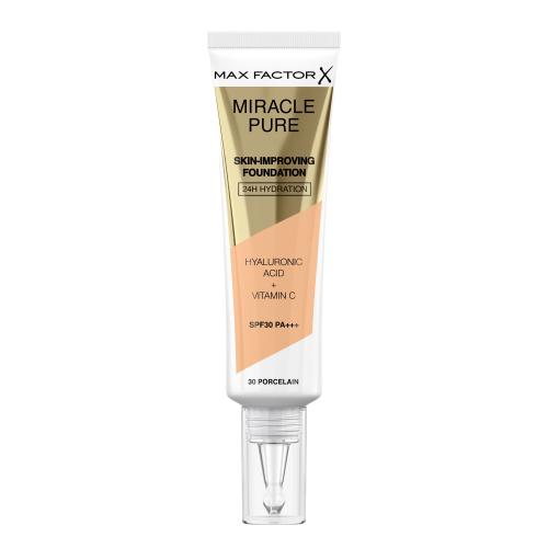 Max Factor Miracle Pure Skin-Improving Foundation SPF30 30 ml pečující hydratační make-up pro ženy 30 Porcelain
