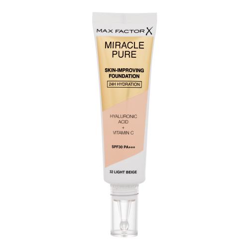Max Factor Miracle Pure Skin-Improving Foundation SPF30 30 ml pečující hydratační make-up pro ženy 32 Light Beige