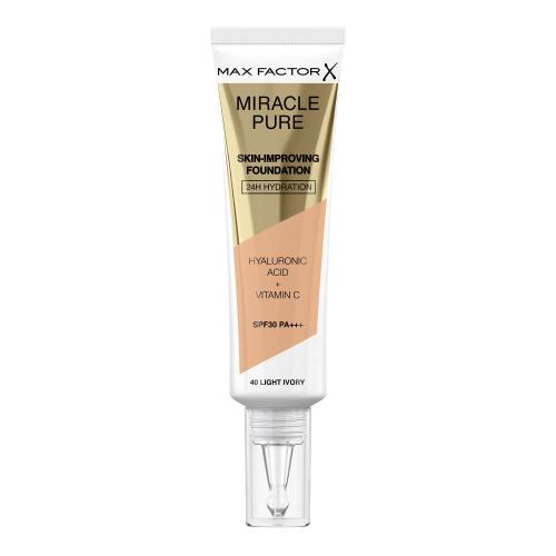 Max Factor Miracle Pure Skin-Improving Foundation SPF30 30 ml pečující hydratační make-up pro ženy 40 Light Ivory