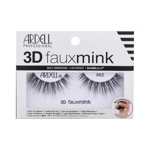 Ardell 3D Faux Mink 862 1 ks vícevrstvé umělé řasy pro ženy Black