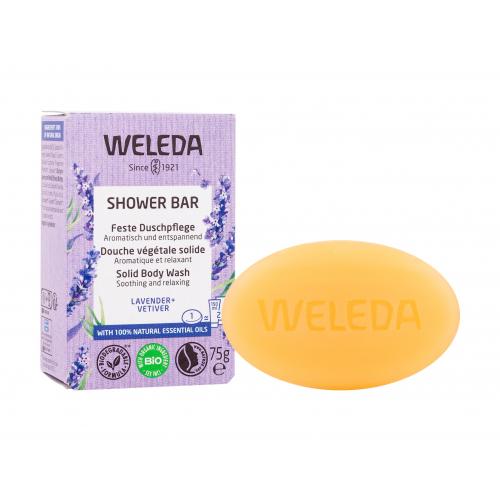 Weleda Shower Bar Lavender + Vetiver 75 g zklidňující aromaterapeutické tuhé mýdlo pro ženy