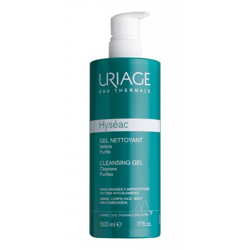 Uriage Hyseac Cleansing Gel jemný čisticí gel na obličej a tělo 500 ml