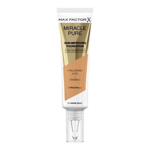 Max Factor Miracle Pure Skin-Improving Foundation SPF30 30 ml pečující hydratační make-up pro ženy 70 Warm Sand