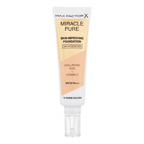 Max Factor Miracle Pure Skin-Improving Foundation SPF30 30 ml pečující hydratační make-up pro ženy 76 Warm Golden